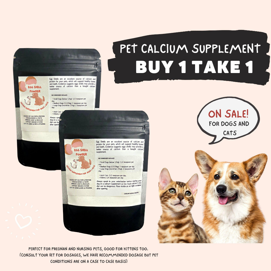 Calcium Powder Supplement made from Egg Shell Powder for Dogs and Cats