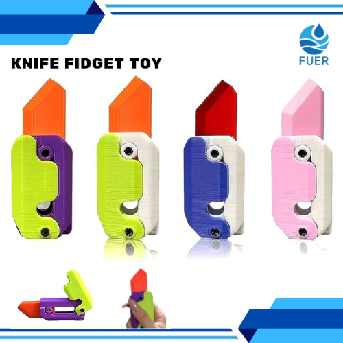 3D Gravity Carrot Knife Butterfly Gun Plastic Fidget Anxiety Stress Relief  Toys