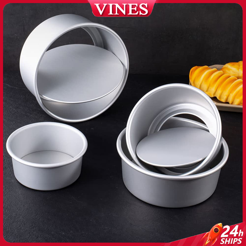 4/6/8 Inch Aluminum Round Bake Pan for Cake Molder Detachable Bottom ...