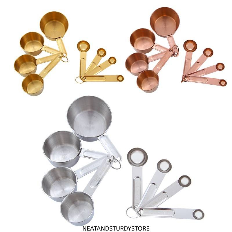 Measuring Cup and Spoon Rose Gold