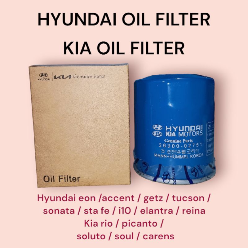 HYUNDAI OIL FILTER KIA OIL FILTER eon getz accent i10 tucson picanto