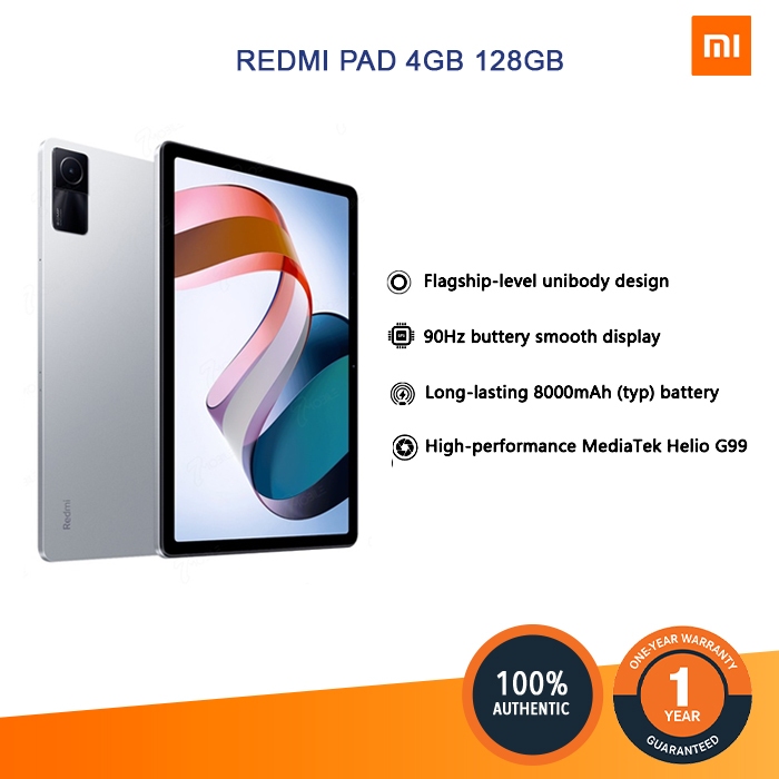 Tablette Xiaomi Redmi Pad 2 - Écran 11" 2.5K, Batterie 9000mAh, Processeur Helio G100-Ultra, 4GB+128GB - Cyan (chargeur Inclus)