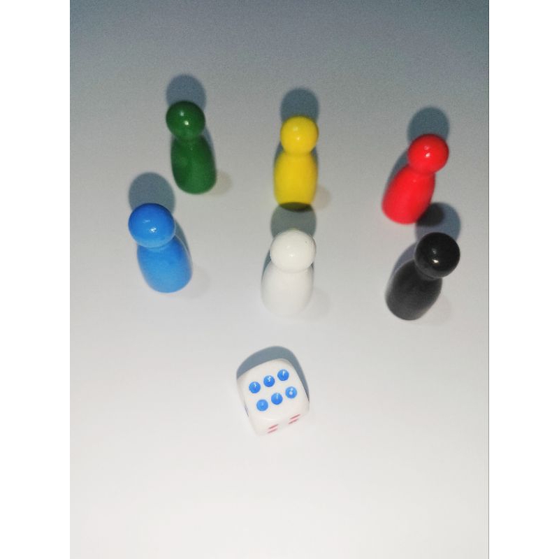 Pawn Pieces, Piyon Game with Number Dice Assorted Color | Shopee ...