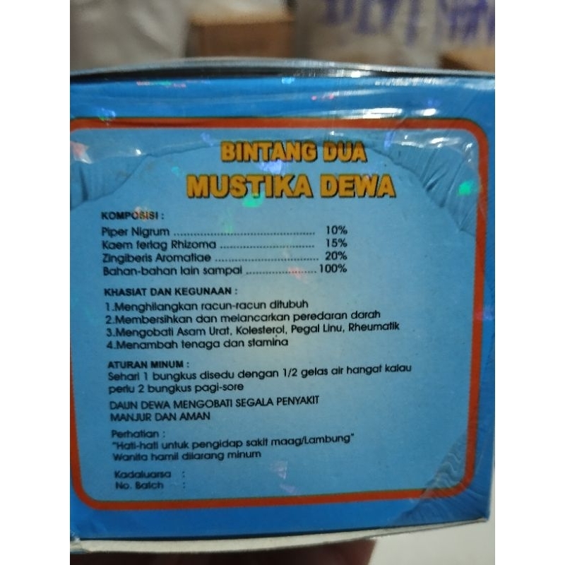 Mustika Dewa Bintang Dua Herbal Tea Original | Shopee Philippines