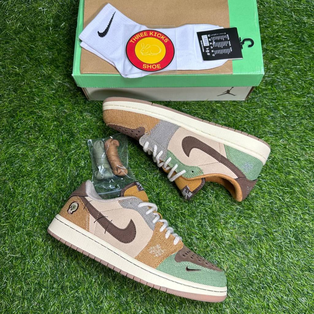 JORDAN 1 Low x Zion Williamson 'Voodoo' w/FREE Socks and paper bag Shopee Philippines