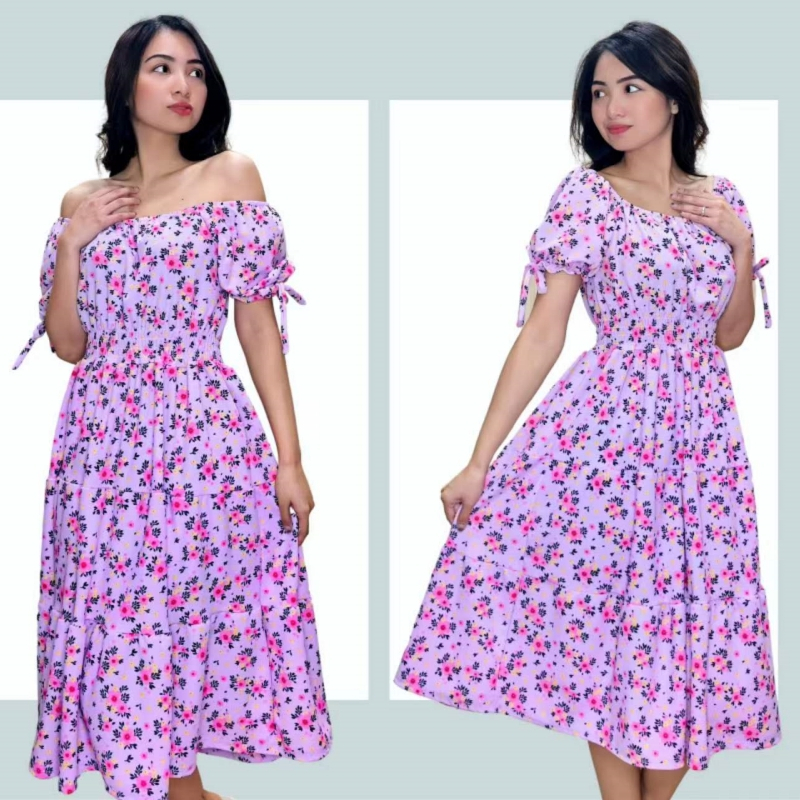 Korean dress for woman casual S-2XL plus size floral dress for women ...