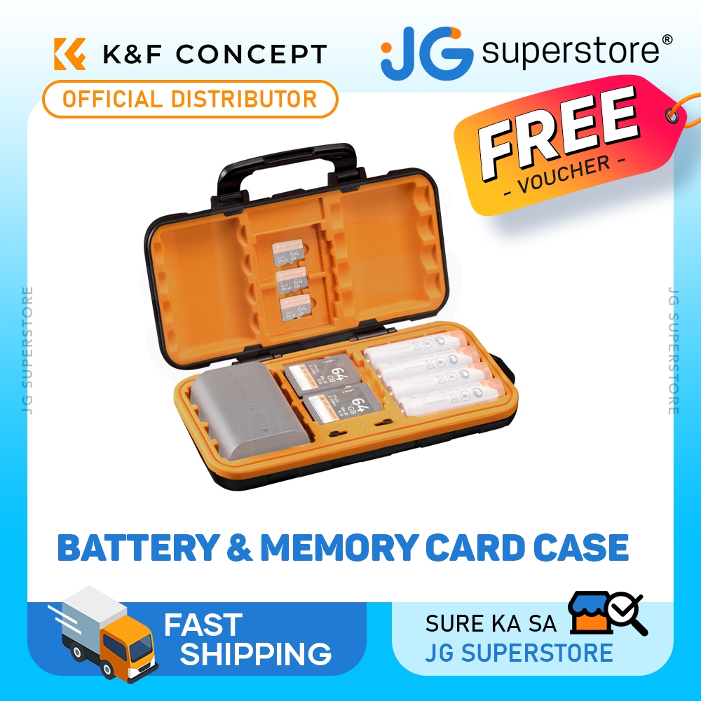 K&F Concept Camera Battery Memory Card Storage Case with Battery, SD