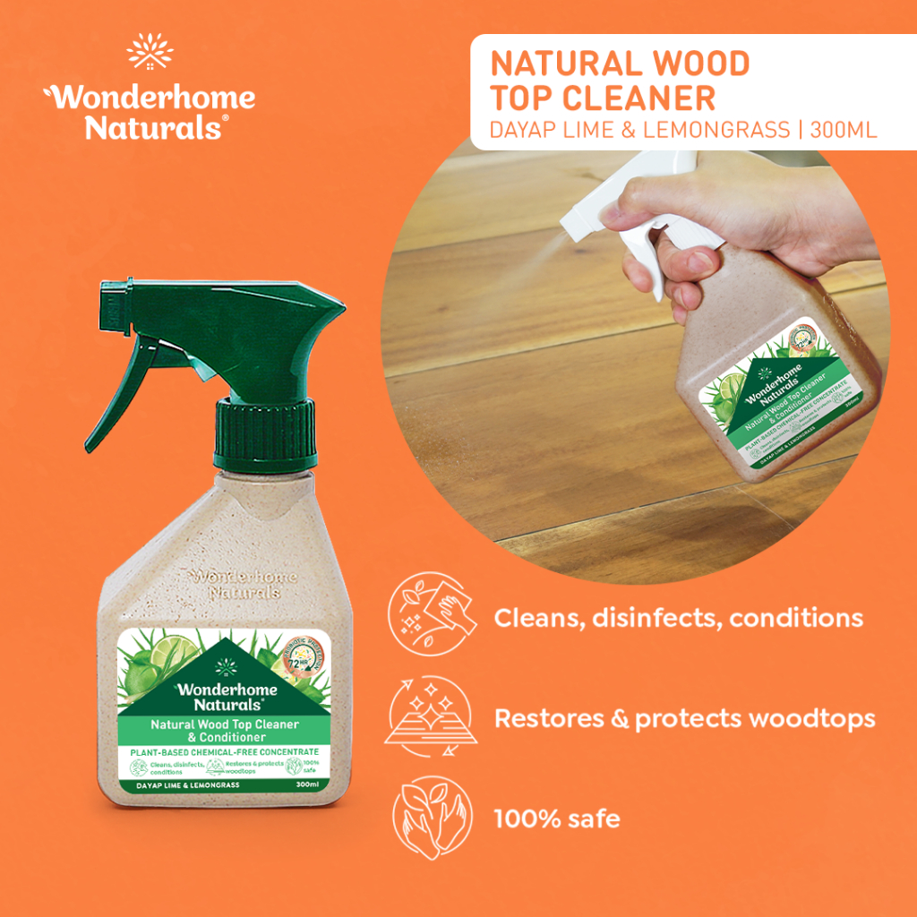 Wonderhome Natural Wood Top Cleaner Conditioner Dayap Lime 300ml