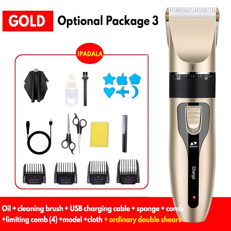 Professional Hair Clippers Rechargeable Haircut Razor Trimmer Cordless