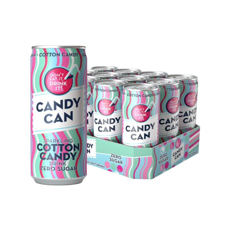 Candy Can Zero Sugar Sparkling Cotton Candy Drink 6x 330mL | Shopee ...