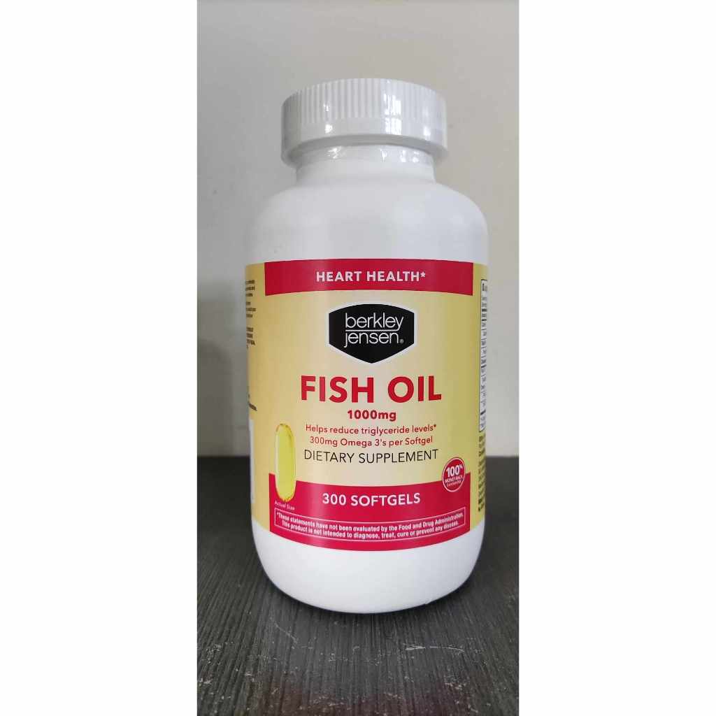 Original Berkley Jensen Fish Oil 1000mg 300 softgels (April 2025 expiry ...