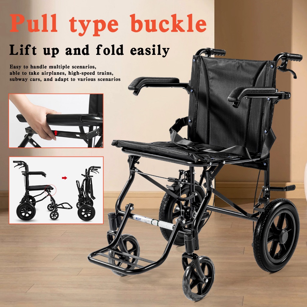 Manual wheelchair foldable, lightweight, simple, and specialized for