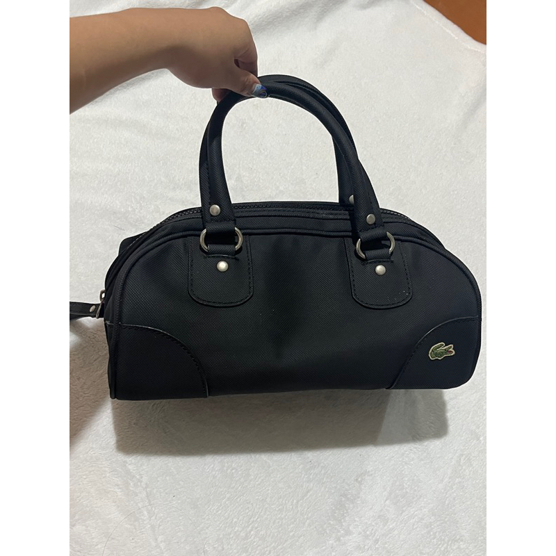 RARE Authentic Lacoste Y2K Black Bowling Doctors Hand Bag Shopee