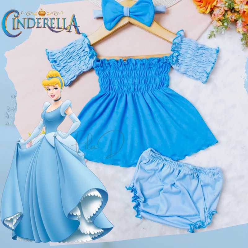 3in1 Tiffany Disney Smocking Set for baby girl 1-18months | Shopee ...
