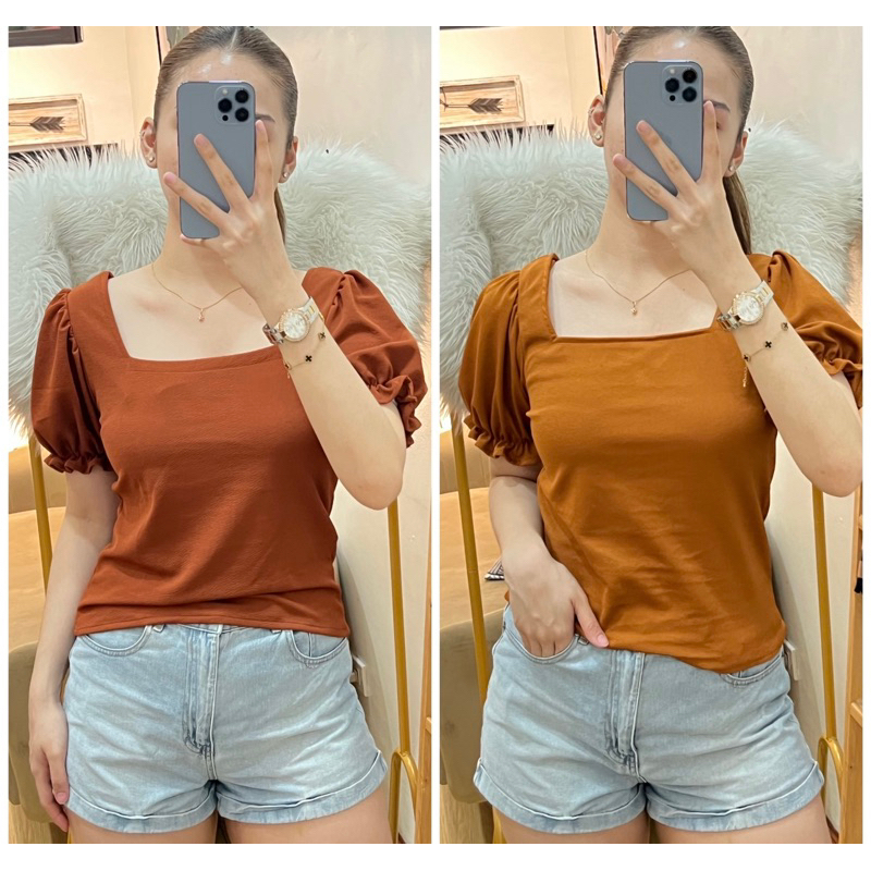 COCOBABA Trendy High Quality Squareneck Zoey Top | Shopee Philippines
