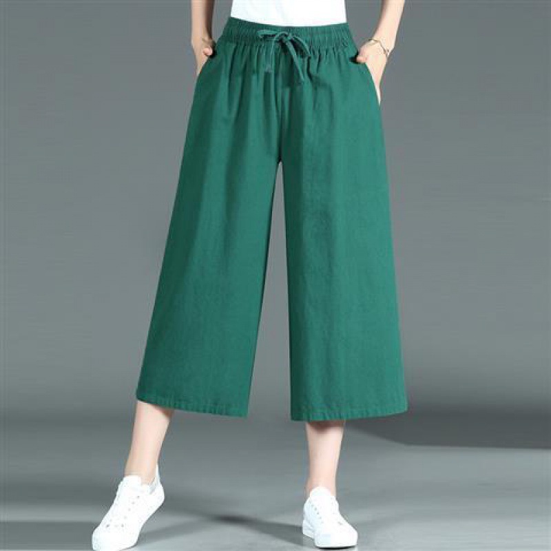 NSL Women fashion wide leg elastic waist loose square pants big size ...