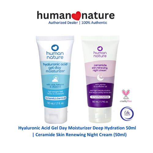 Human Nature Hyaluronic Acid Gel Day Moisturizer Hydration Ceramide
