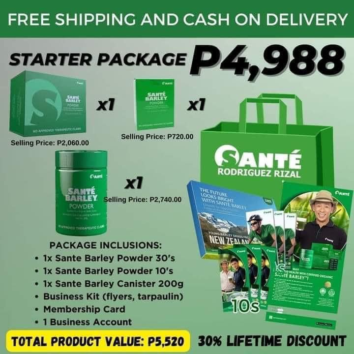 SANTE BARLEY STARTER PACKAGE Shopee Philippines
