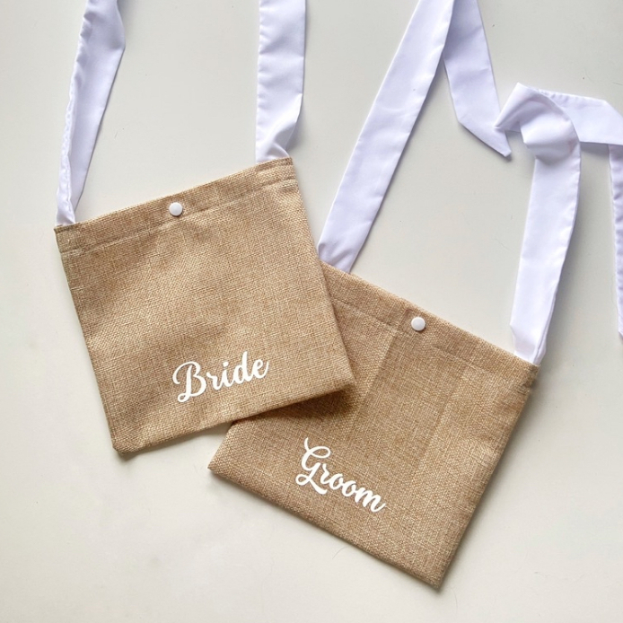 Customized EarthFriendly Jute Tote with Cotton Straps / Tote Bag