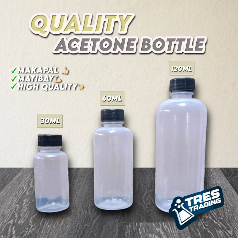 Acetone Bottle Black Cap 30ml 60ml And 120ml Tres Trading Shopee Philippines