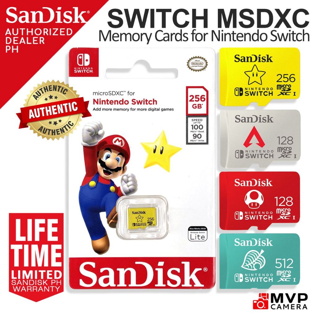 [AUTHORIZED PH] SANDISK Nintendo Switch Memory Card 512GB 256GB 128GB