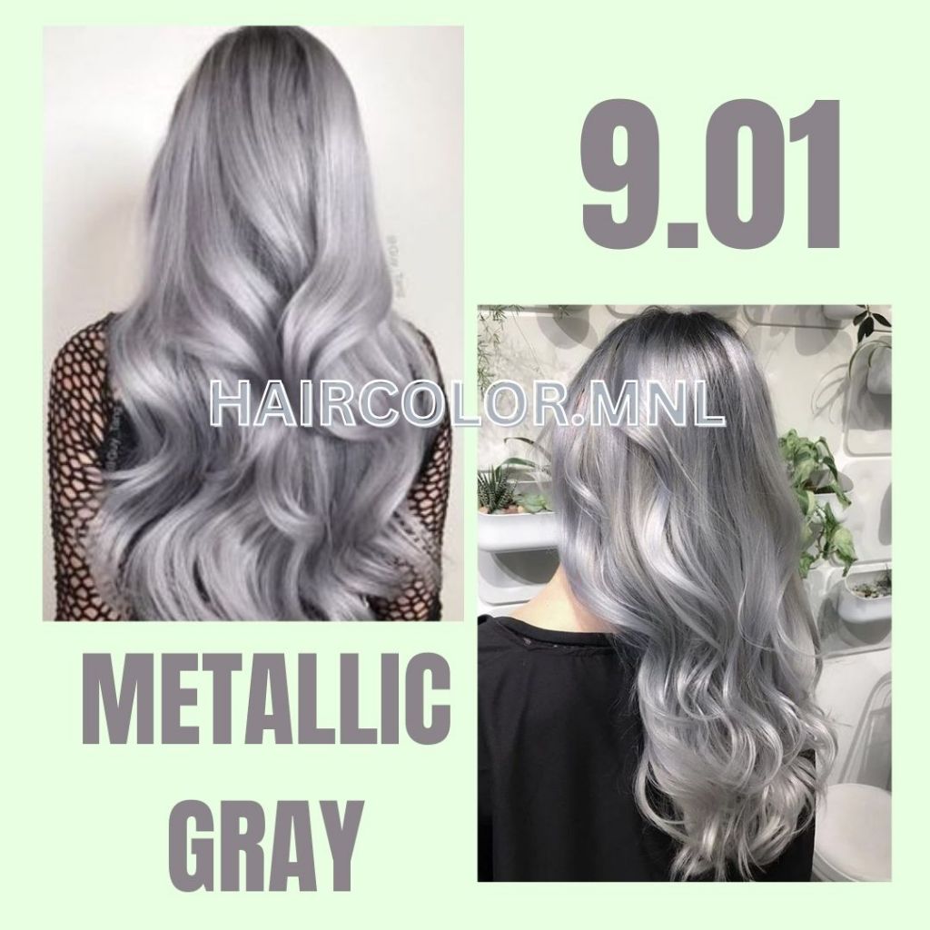 BREMOD 9.01 METALLIC GRAY HAIR COLOR SET WITH OXIDIZER (100ML) Shopee
