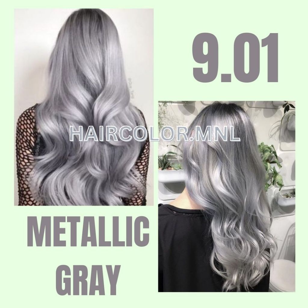 BREMOD 9.01 METALLIC GRAY HAIR COLOR SET WITH OXIDIZER (100ML) | Shopee ...