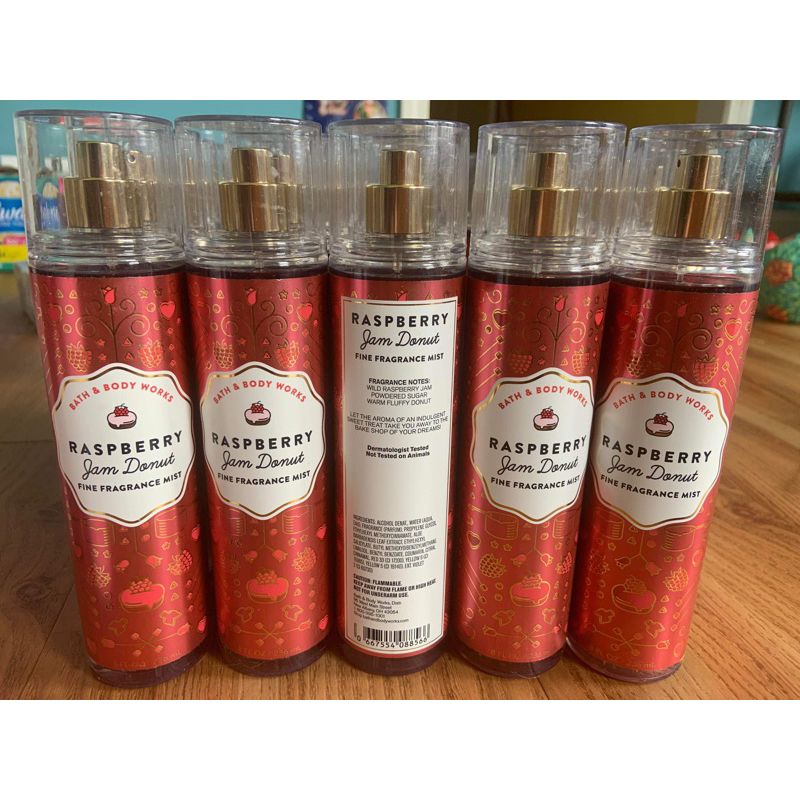 X1 Bath & Body Works Raspberry Jam Donut BODY MIST 236ML Shopee