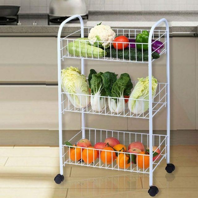 Pecfectlive01-3 Tier Kitchen Utility Trolley Cart Shelf Storage Rack ...