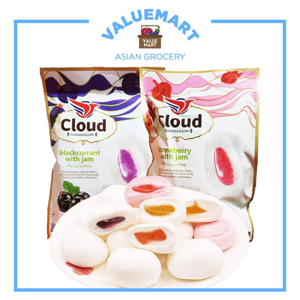 Cloud JellyFilled Marshmallows Soft Chewy Candy with Fruit Filling