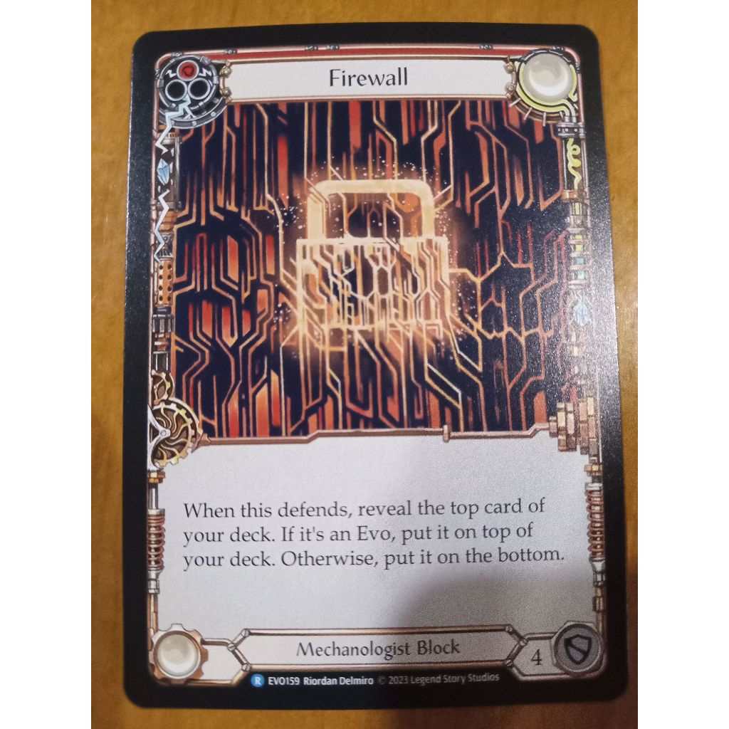 FAB Firewall Rare Flesh and Blood TCG Mechanologist Block Bright Lights ...