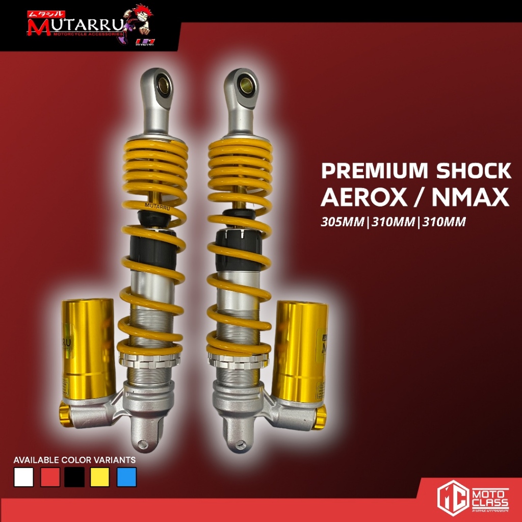MUTARRU PREMIUM INVERTED SHOCK WITH TANK NMAX/ AEROX (305MM / 310MM ...