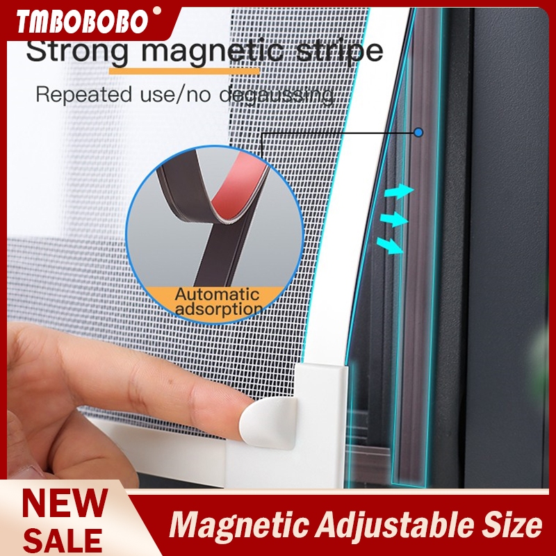 Adjustable Diy Magnetic Window Screen Windows Washable Curtain Anti Fly