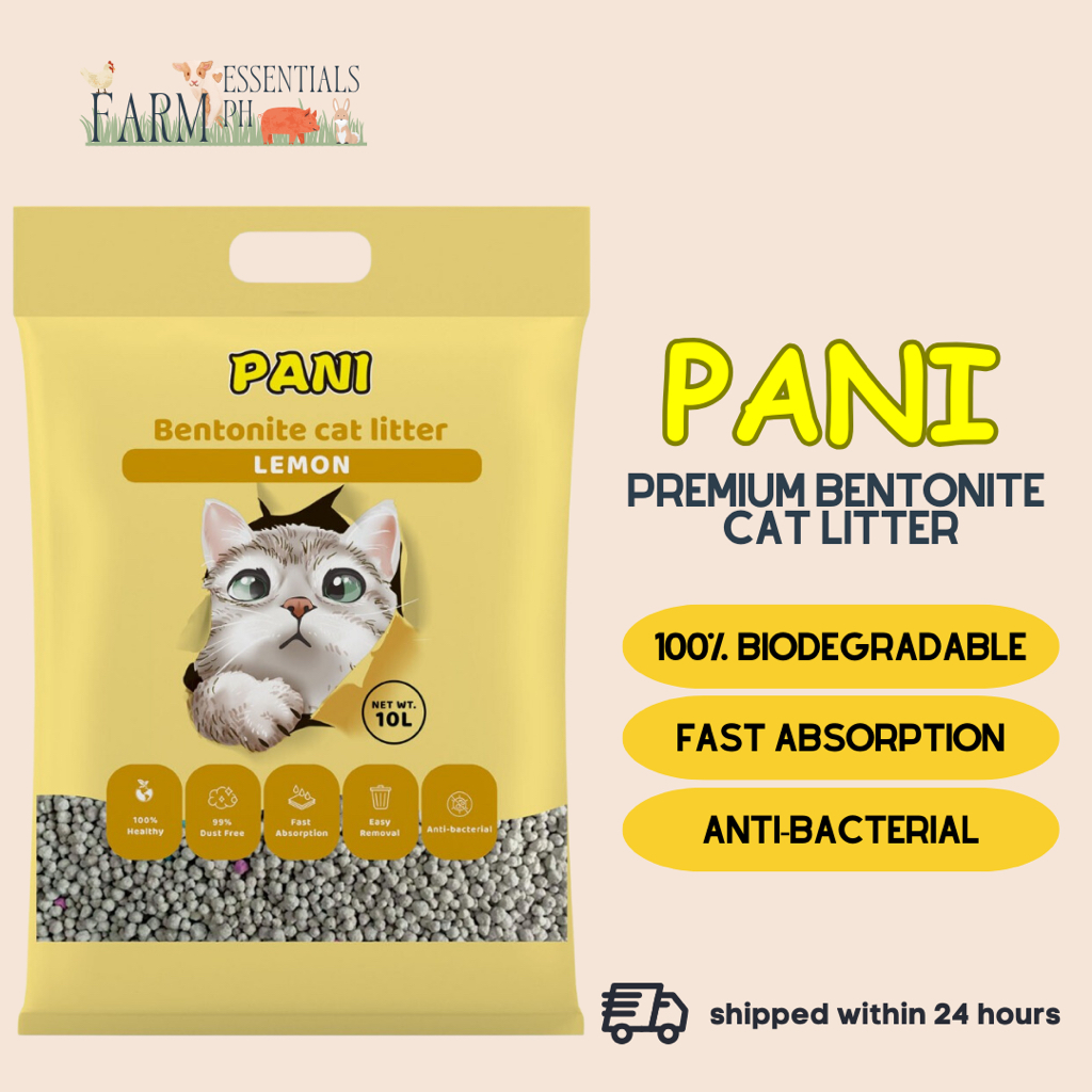 PANI 10L Premium Bentonite Cat Litter Sand Lemon Scent / Premium Cat ...