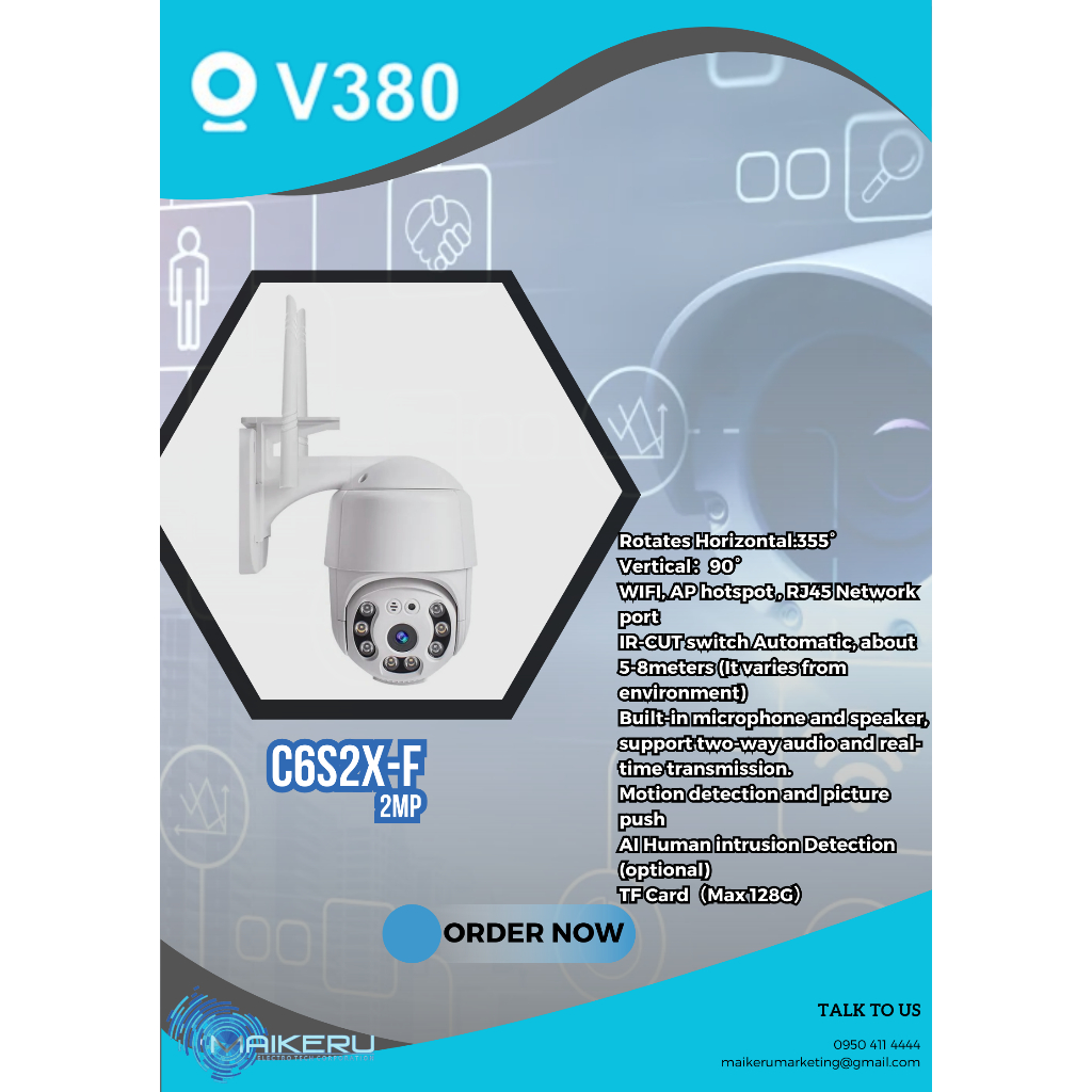 V380 PRO C6S2X-F WIFI SMART NET CAMERA | Shopee Philippines