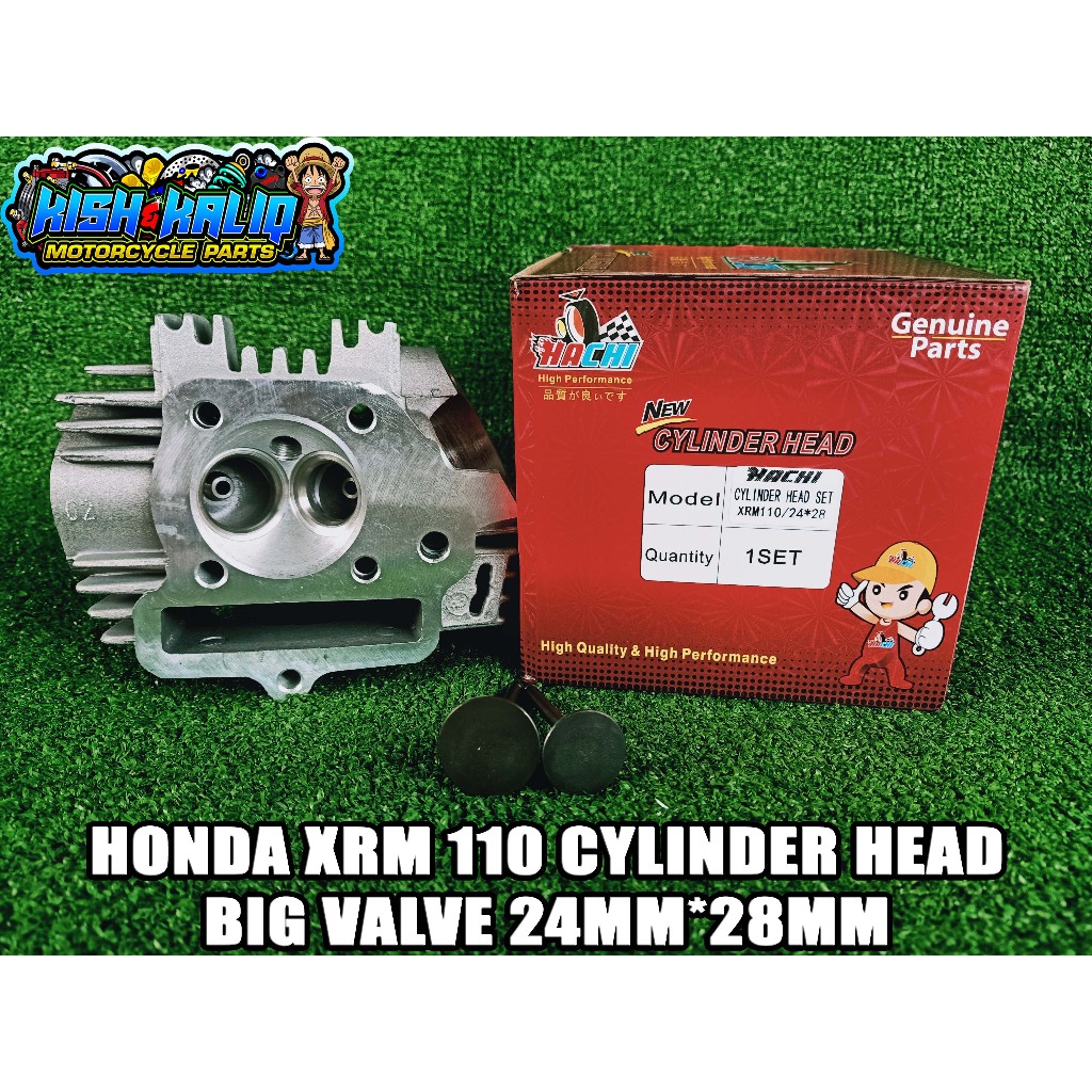 HONDA XRM 110 CYLINDER HEAD BIG VALVE 24MM*28MM Shopee Philippines