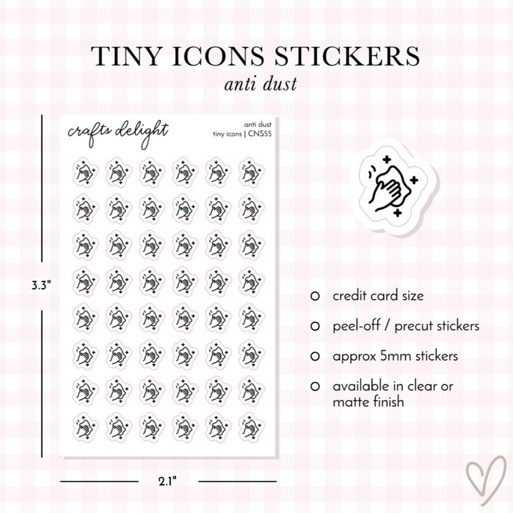 Heart Sticker Sheet Minimalist Stickers Hobonichi Icon Stickers