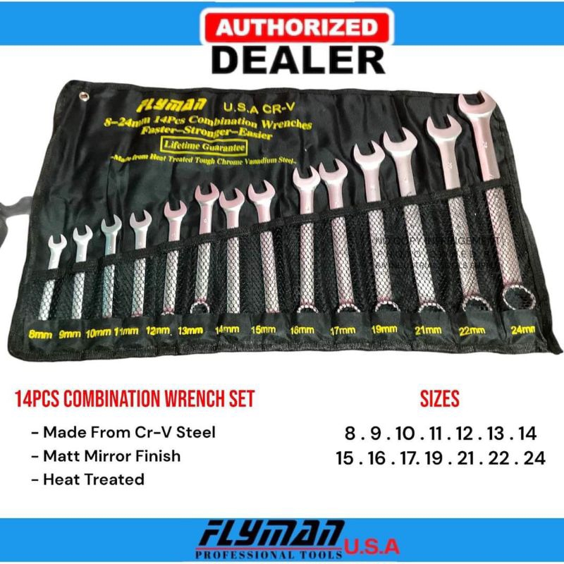 Original Flyman Combination Wrench Set Mm Mm Shopee Philippines