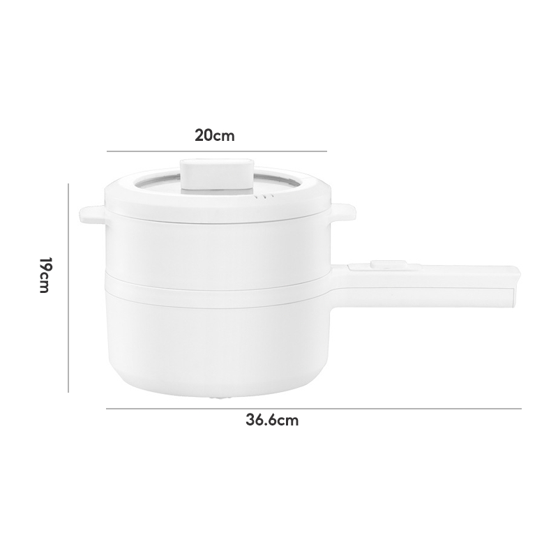 Tixx Electric Cooker with Steamer 2L Small Rice Cooker Electric Pot Pan