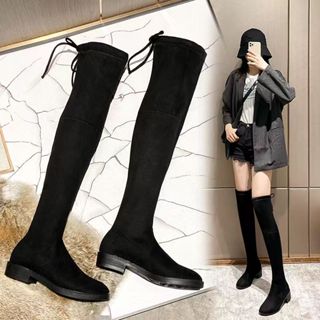 Long flat boots for on sale sale