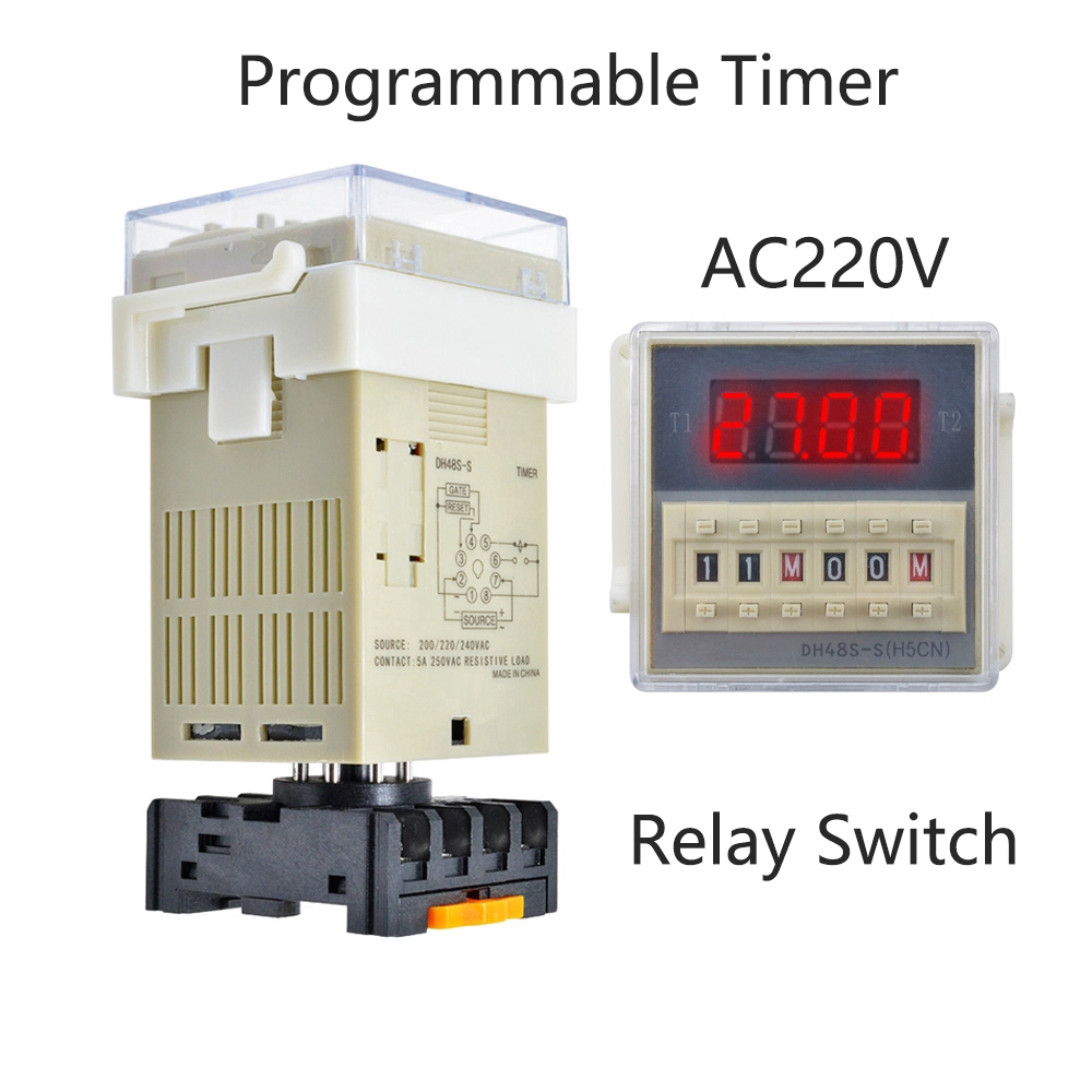 COD DH48S Digital LED Programmable Timer Relay Switch AC220V Timer