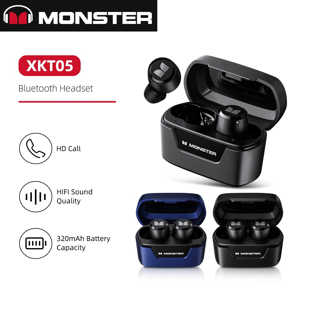 Monster XKT05 Bluetooth Earphone True Wireless In Ear Noise Reduction ...