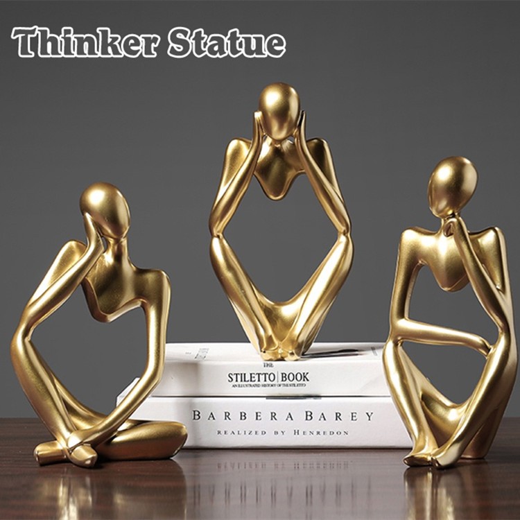 Abstract Thinker Statue Nordic Resin Thinker Character Figurine ...