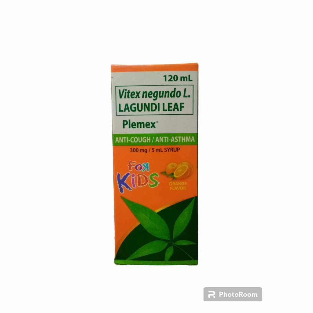 Plemex for Kids Lagundi Syrup 120ml Orange Flavor (For Cough and