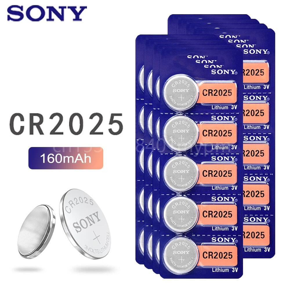 SONY cr2025 3v button cell coin lithium batteries CR 2025 DL2025 BR2025 ...