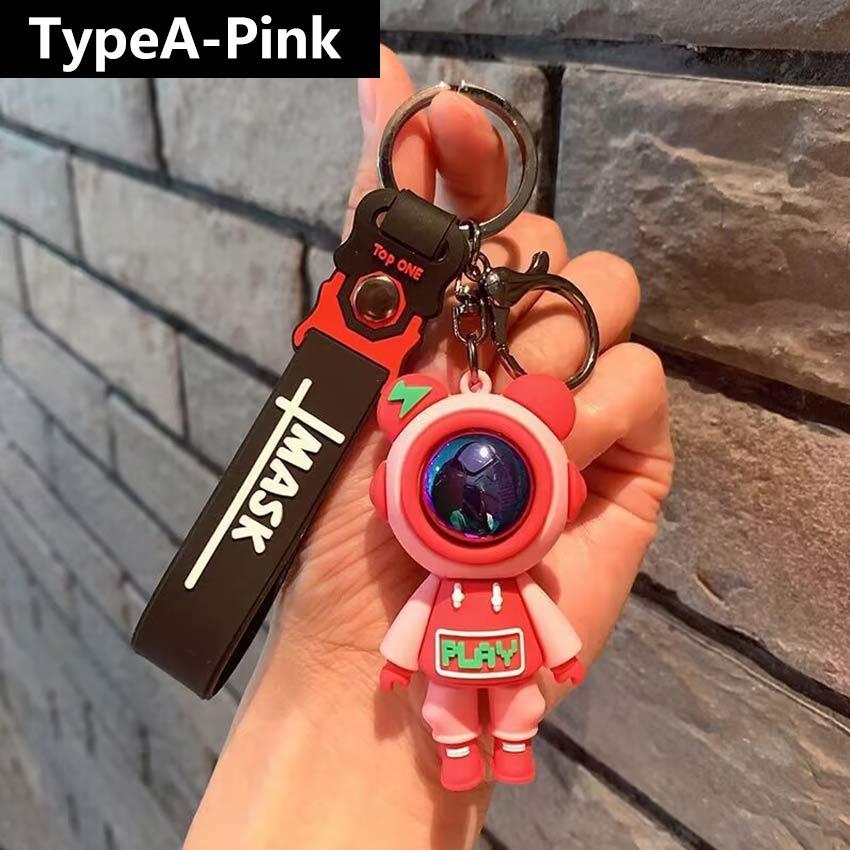 【Fast Delivery】 Cartoon Astronaut Space Keychain Cute Spaceman Key ...