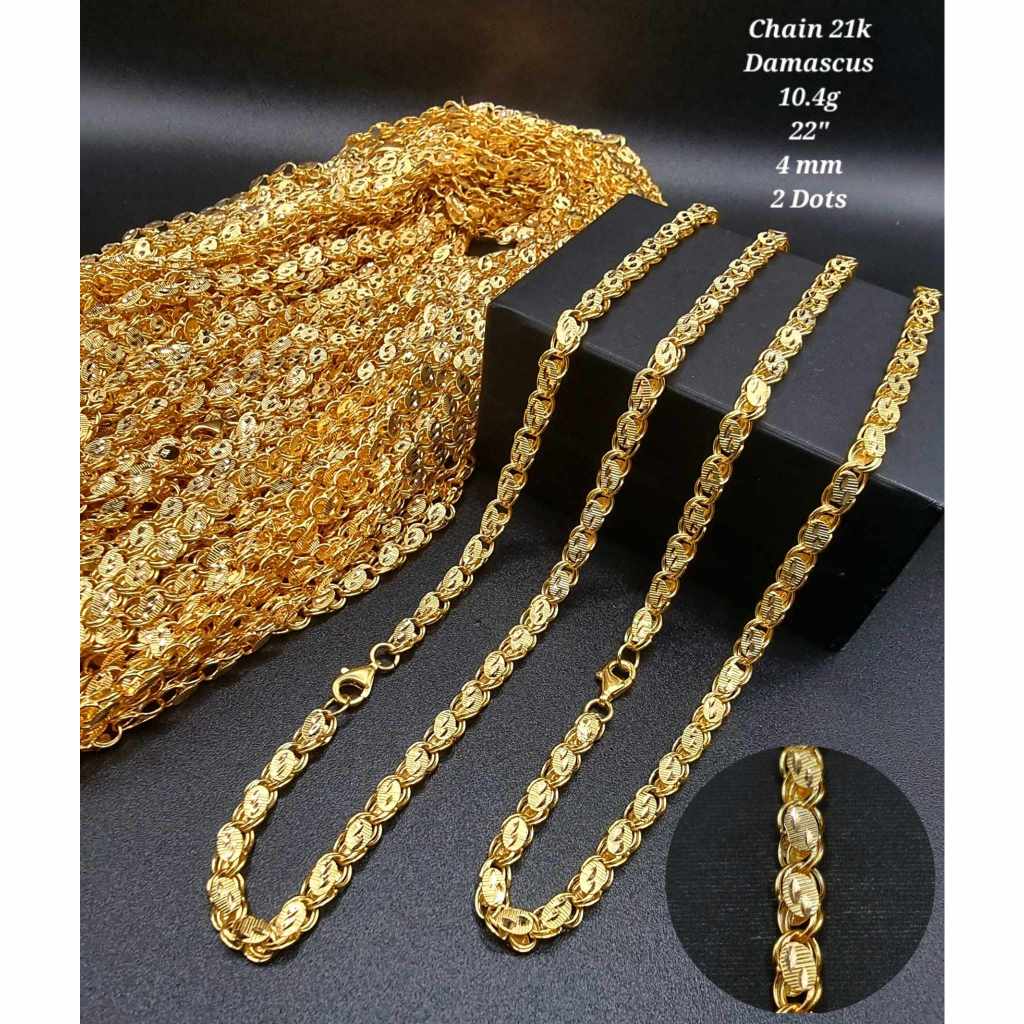 21K Damascus Chain Necklace (10.4g) | Shopee Philippines