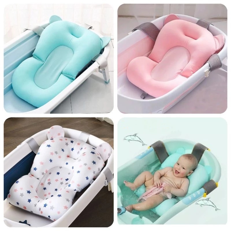 Loveni newborn baby bath tub seat cushion safety net shower air matress ...