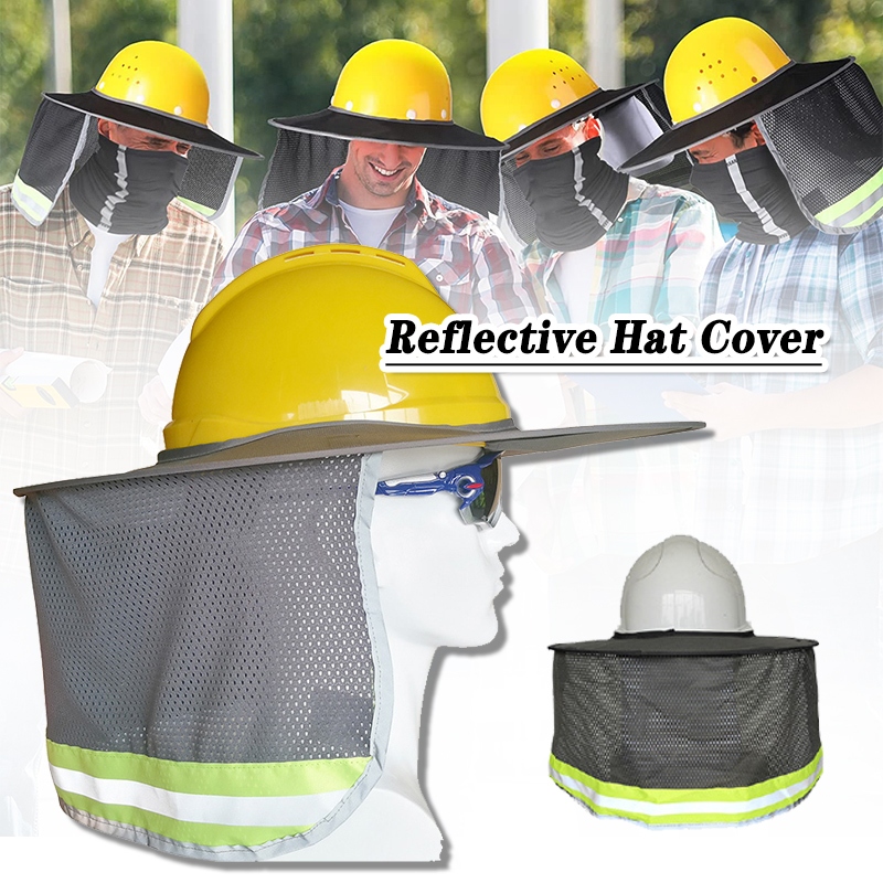 Reflective Hat Cover Men Sun Shade Hats Protection Neck Mask High