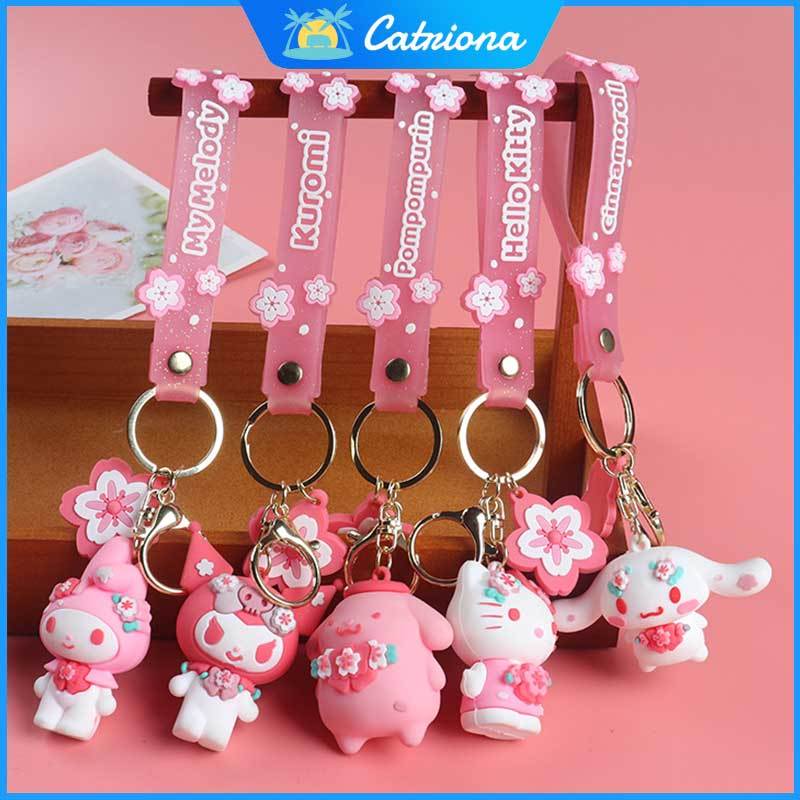Japan Sanrio Sakura Keychain Cinnamoroll Kids Bag Chain Sanrio Key